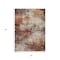 Homeroots 3' X 5' Rust And Beige Abstract Washable Indoor Outdoor Area Rug 630627 - alternate 4