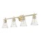 Z-Lite Belle 4-Light Vanity, 32 in W, Modern Gold 7519-4V-MGLD - alternate 3