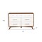 Homeroots 56" Brown and White Solid Wood Seven Drawer Double Dresser 524152 - alternate 3
