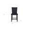Homeroots 25" Black Wood and Velvet Counter Height Bar Chair 564780 - alternate 3