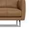 Homeroots 60" Brown Leather Sofa With Black Legs 640971 - alternate 3