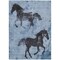 Homeroots 3' X 5' Denim Blue And Charcoal Horse Washable Indoor Outdoor Area Rug 618643 - alternate 3