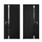 Vdomdoors Steel Door Cynex 6777 Black Stainless Inserts Single Modern Painted-W36xH80-Left-hand Outswing CYNEX6777EXD-BLK-W36 x H80-Left-hand Outswing - alternate 3