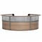 Linea Italia Reception Desk 11.1 ft D X 46 in H, 11.8 ft W X Thermofused Laminate, Clear, Walnut ZUI319 - alternate 1