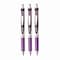 Pentel EnerGel RTX Deluxe Gel Pen, Retractable, Medium 0.7 mm, Purple Ink, Purple/Silver Barrel, 3PK BL77BP3V - alternate 3