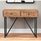 Homeroots 36" Natural and Black Solid Wood Distressed Frame Console Table And Drawers 488797 - alternate 2