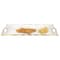 Homeroots 20in Clear And Gold Seeded Glass Serving Tray With Handles 375753 - alternate 1