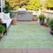 Homeroots 8' X 10' Artichoke Green And Ivory Abstract Washable Indoor Outdoor Area Rug 631584 - alternate 2