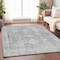 Homeroots 5' X 8' Charcoal Oriental Washable Indoor Outdoor Area Rug 607591 - alternate 4