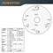 Powertec 6-1/2 in. Universal Router Base Plate with Centering Pin & Cone. Predrilled Holes with Screws 71881N - alternate 2
