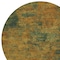 Homeroots 8' Copper And Green Round Abstract Washable Indoor Outdoor Area Rug 603583 - alternate 3