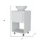 Homeroots 18" White And Silver Wood Freestanding Bathroom Vanity With White Sink 543632 - alternate 3