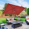 Pure Garden 10 Rectangular Patio Umbrella, Red 50-LG1274 - alternate 2
