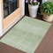 Homeroots 3' X 5' Artichoke Green And Green Abstract Washable Indoor Outdoor Area Rug 587386 - alternate 1
