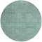 Homeroots 8' Teal Blue Round Geometric Washable Indoor Outdoor Area Rug 607508 - alternate 3
