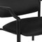 Office Star Products Big and Tall Guest Chair in Icon Black Fabric with soft PU Arms, Sturdy Black Metal Chair 55051B-231 - alternate 2