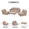 Deko Living 4 Place Seating Brown Outdoor Compressed Foam Sectional Sofas and Ottoman Set COP30117 - alternate 2