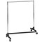 Nahanco Stockroom Rolling Z Clothes Rack with Black Base, Chrome Z101 - alternate 1