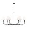 Z-Lite Tova Matte Black 6 Light Chandelier 3049-45MB - alternate 1