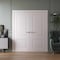 Sartodoors Interior Double Doors 60 x 80 inches, BASIC 9422 White, Wood Interior Solid Panel Frame, Closet B BASIC9422DD-SKIN-60 - alternate 3