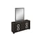 Homeroots Four Piece Gray Solid Wood Bedroom Set With Mirror 343930 - alternate 2