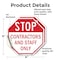 Signmission Stop Contractors and Staff Only, 4 inch X 4 inch, Vinyl Decal, 2PK OC-D-2PACK-4-237 - alternate 2