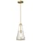 Nuvo Valentine, Small Pendant, Vintage Brass Finish, Hammered Glass 60/8265 - alternate 4