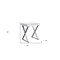 Homeroots 27" White and Silver Writing Desk 320753 - alternate 4