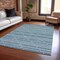 Homeroots 5' X 8' Denim Blue And Teal Blue Geometric Washable Indoor Outdoor Area Rug 610685 - alternate 3