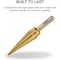 Neiko Titanium Step Drill Bit, High-Speed Alloy-Steel Bit, 13 Step Sizes from 1/8 Inch to 1/2 Inch 10182A - alternate 2