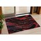 Homeroots 3' X 5' Black Red And Gray Abstract Washable Indoor Outdoor Area Rug 600210 - alternate 1