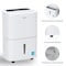 Edendirect Dehumidifier, 14.8 Pints, White, 14.9 in, 120V IR-SDZ1150P - alternate 7