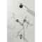Kingston Brass Double-Handle Tub and Shower Faucet with Knurled Handle, Brushed Nickel KBX8148KNL - alternate 3