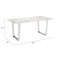 Homeroots 71" White And Silver Marble And Steel Sled Base Dining Table 296147 - alternate 4