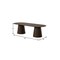 Homeroots 86" Walnut Solid Wood Double Pedestal Base Oval Dining Table 720699 - alternate 3