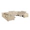 Homeroots Beige Italian Leather Power Reclining U Shaped Eight Piece Corner Sectional With Console 632575 - alternate 2