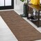 Jonathan Y Ethan Modern Flatweave Solid Brown 2 ft. x 8 ft. Indoor/Outdoor Runner Rug TSN100D-28 - alternate 1
