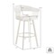 Armen Living Chelsea 30in Swivel Bar Stool with Gold Brushed Stainless Steel and Silver Fabric LCCSBABGLSI30 - alternate 3