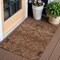 Homeroots 3' X 5' Orange Copper And Brown Floral Washable Indoor Outdoor Area Rug 588906 - alternate 1