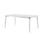 Homeroots 71" White and Silver Marble and Metal Dining Table 534375 - alternate 3