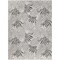 Homeroots 8' X 10' Gray Black And Ivory Palm Leaf Indoor Outdoor Area Rug 550235 - alternate 1