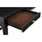 Homeroots 52" Black Solid Manufactured Wood Writing Desk with Three Drawers 524097 - alternate 3