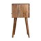 Homeroots 22" Brown Solid Wood One Drawer Nightstand 651884 - alternate 4