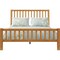 Homeroots Natural Slat Back Solid Wood King Bed Frame 523639 - alternate 6