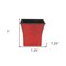 Homeroots 7in Red Recycled Plastic Indoor Outdoor Square Pot Planter 488280 - alternate 4