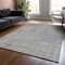 Homeroots 5' X 8' Charcoal And Ivory Geometric Washable Indoor Outdoor Area Rug 600733 - alternate 4