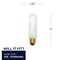 Bulbrite Incandescent T10 Medium Screw Base E26 Light Bulb, 40 Watt, Frost, 25PK 861035 - alternate 2