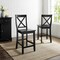Crosley X-Back 2-Piece Counter Height Bar Stool Set CF500424-BK - alternate 2