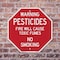Signmission Warning Pesticides Fire Will Cause, 6 inch X 6 inch, Plastic Sign, 2PK OC-P-2PACK-6-341 - alternate 5