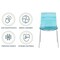 Leisuremod Astor Plastic Dining Chair with White Steel Base in Transparent Blue, 4PK ACW-20TBU4 - alternate 5